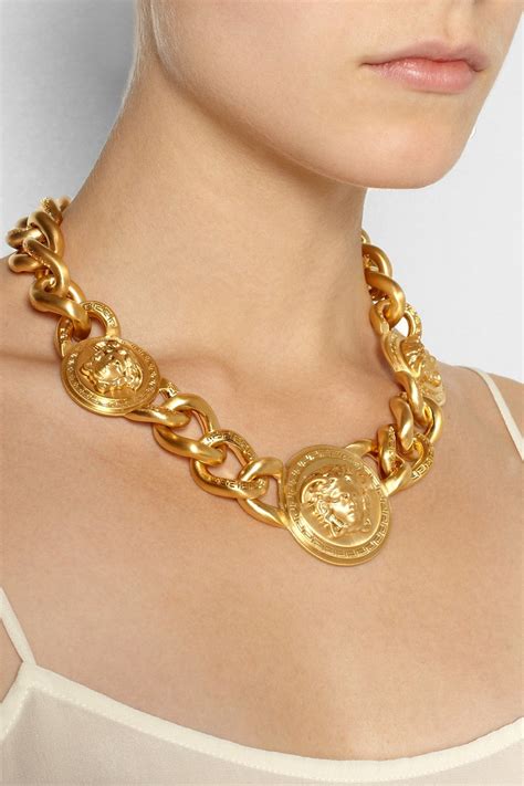 real gold versace chain|versace gold chain and pendant.